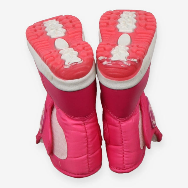 Pink snow boots