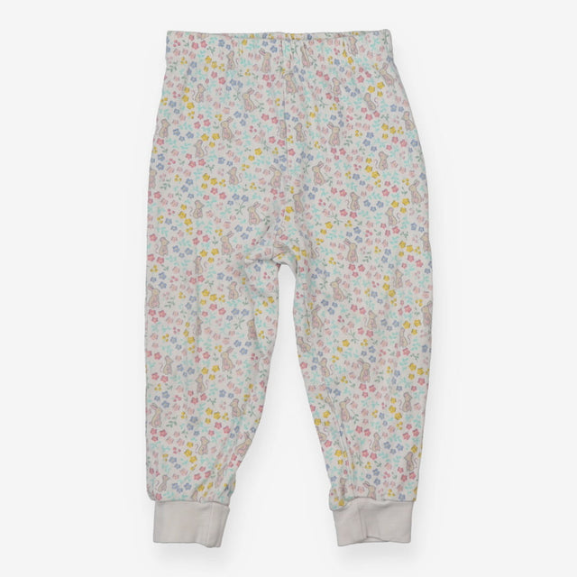 Pyjamas White Rabbits, Mice and Flowers
