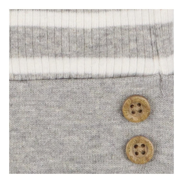 Grey and White Stripe Leggings and Baby Hat with L