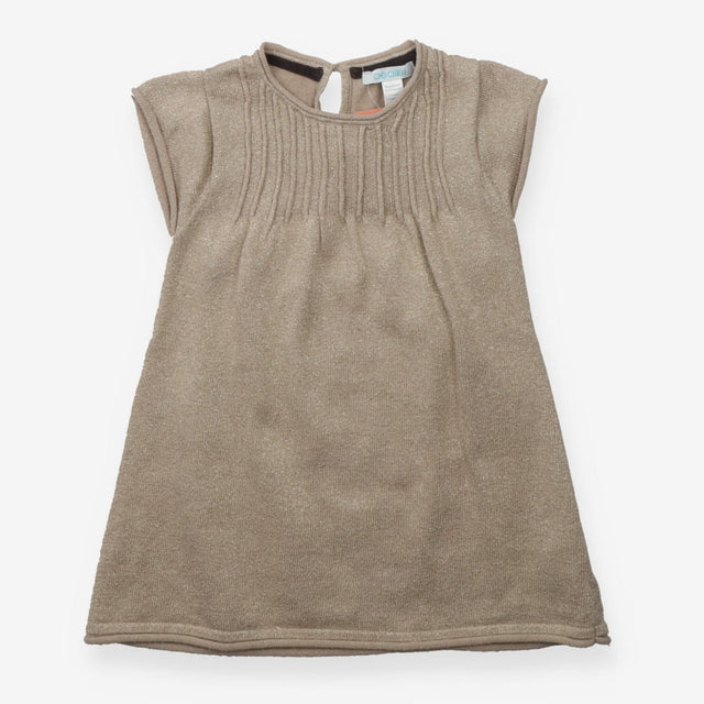 Gold knit sparkle dress