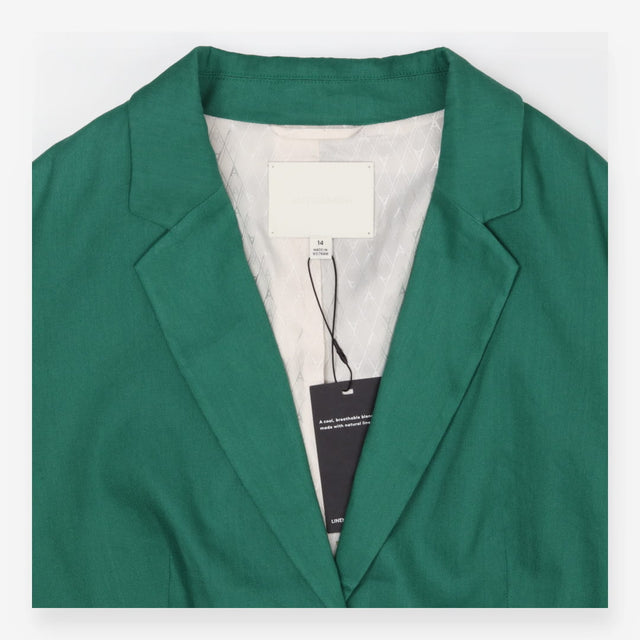 Green Linen Blend Blazer