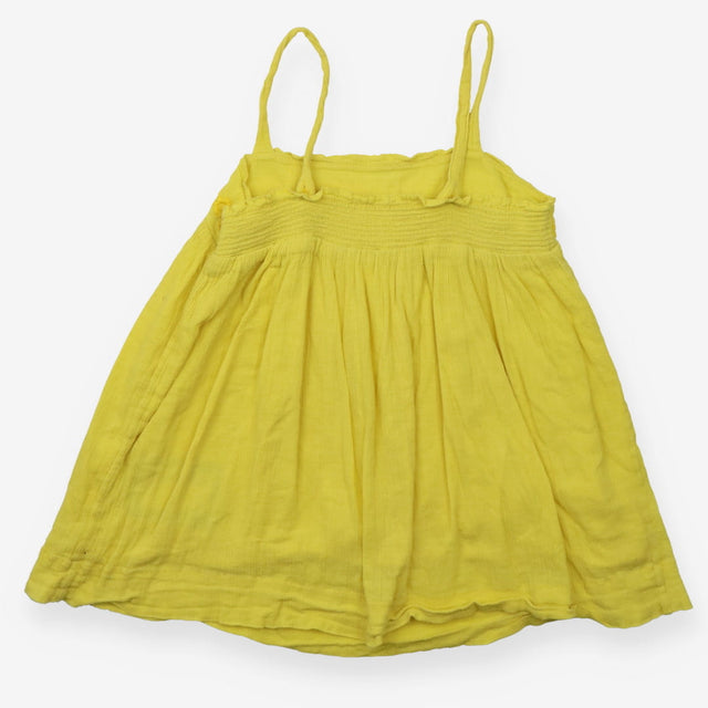 Strappy Tunic Yellow with Stitched Flowers