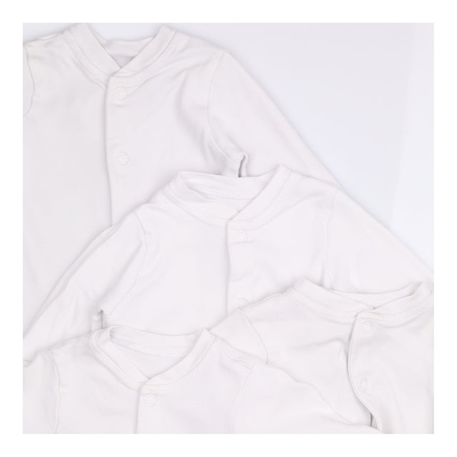 4 pack white sleepsuits