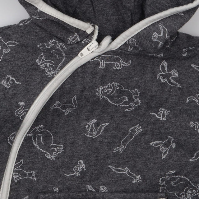 Onesie grey hood zip gruffalo
