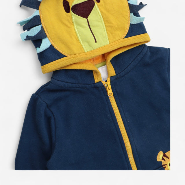 Zip Hoodie Blue Lion & Tiger