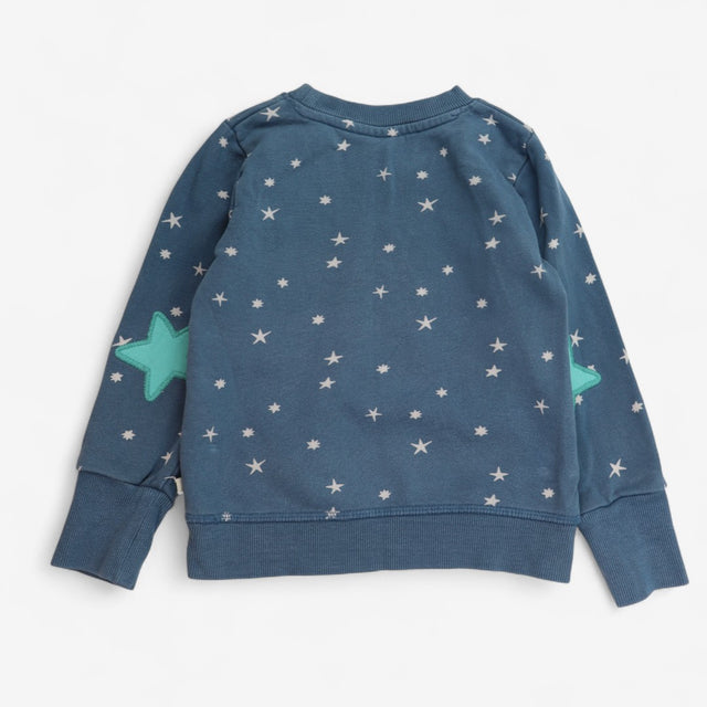 Sweater jersey blue with stars and rainbow