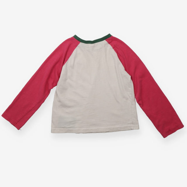 White Long Sleeve Pink Sleeves