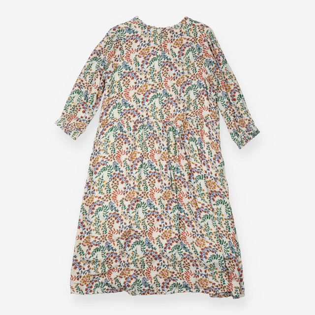 Brakeburn Ivory Floral Metallic Lurex Tiered Midi