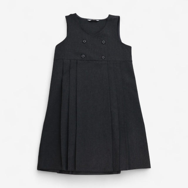 Uniform Pinafore Dresses Grey 2-pack