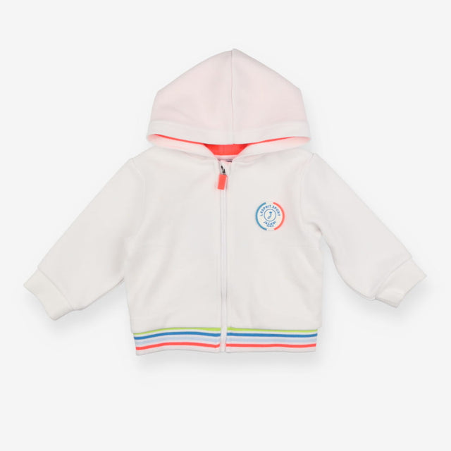 Hoodie with Zipper White