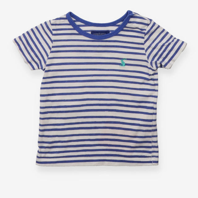 Blue and white stripe top
