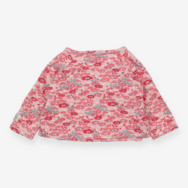 Cardigan Wrap Around Pink Flowers
