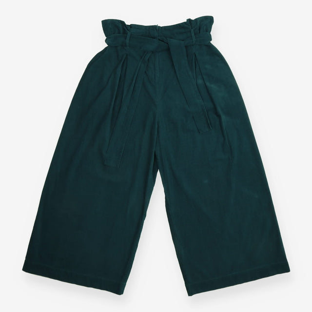 Emily and Fin Dark Teal Corduroy Wide Leg Belted T