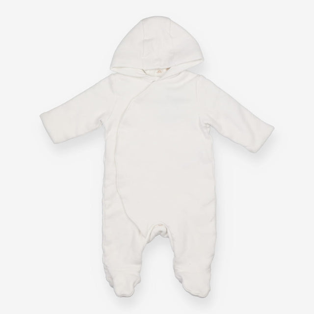 White jersey pramsuit with tortoise lining