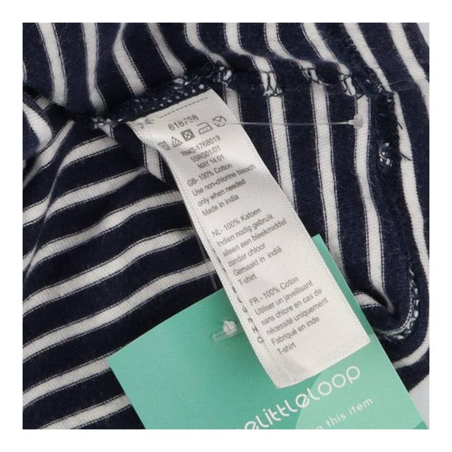 Blue Striped Bow Detail Long Sleeve