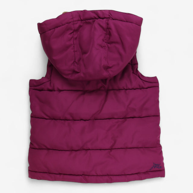 Gilet padded plum with yellow floral lining