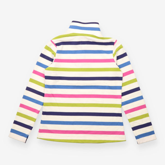 Half Zip Sweatshirt Striped Funnel Neck Pullover