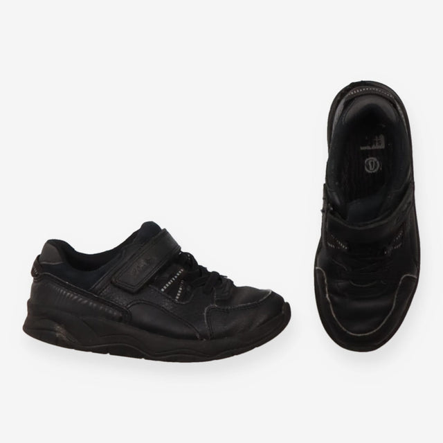 Black Velcro + Laces School Trainers
