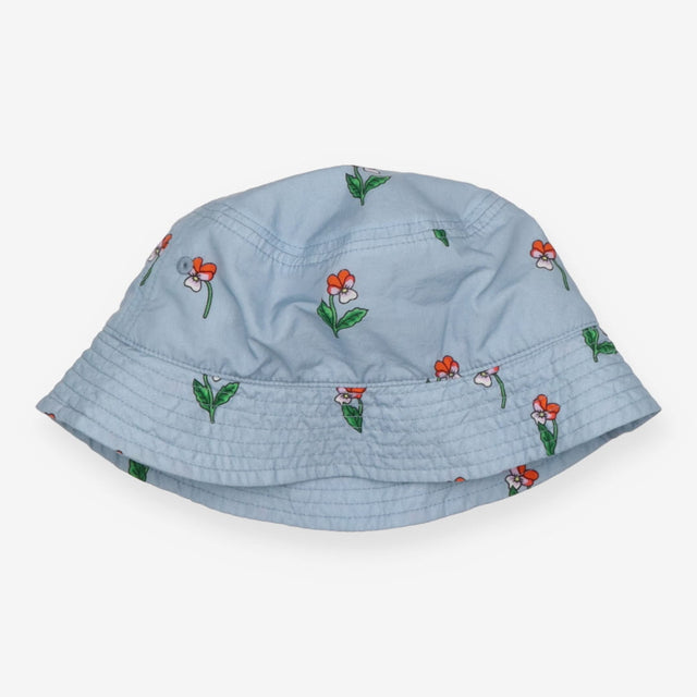 Sunhat Blue Red Flowers