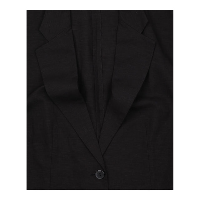 Blazer Single Breasted Linen Blend Black