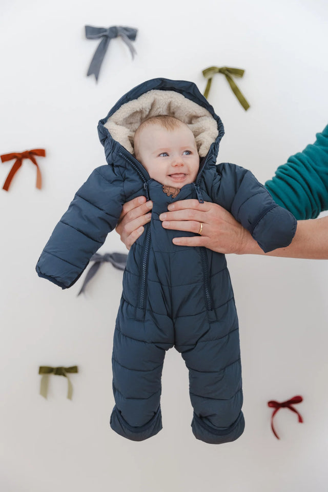Quilted Pramsuit - Ink Navy