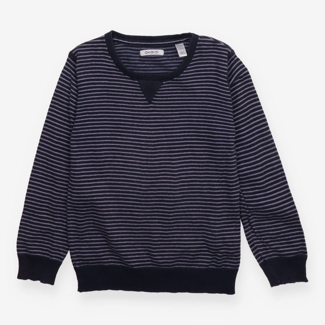 Sweater Knit Navy Stripe