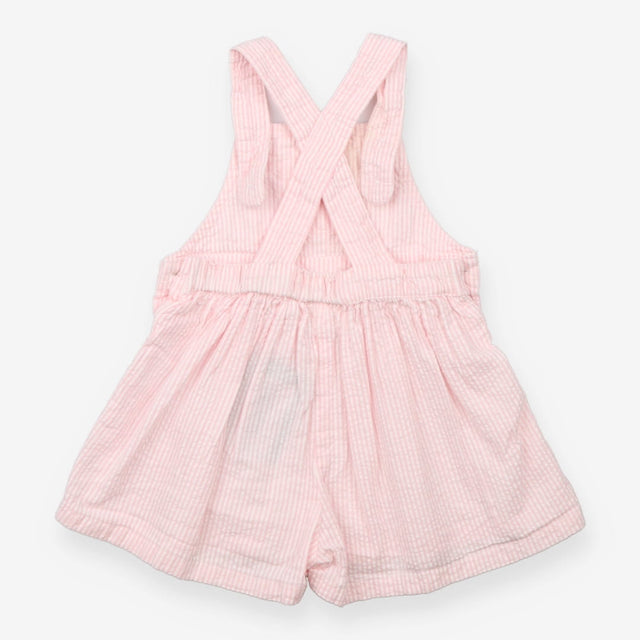 Dress pinafore pink stripe with pocket
