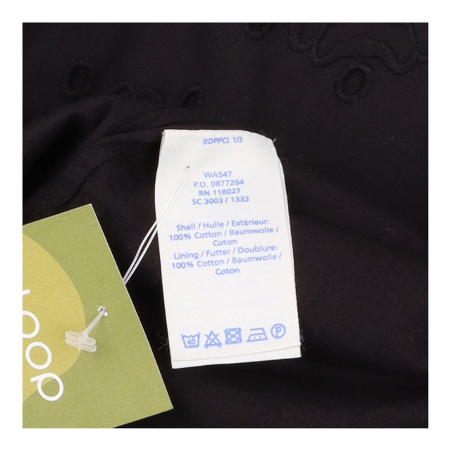 Black 100% Cotton Broderie Anglaise Sleeveless Top