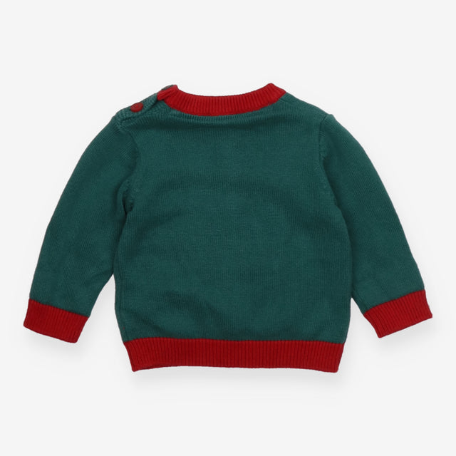 Green knit santa sweater
