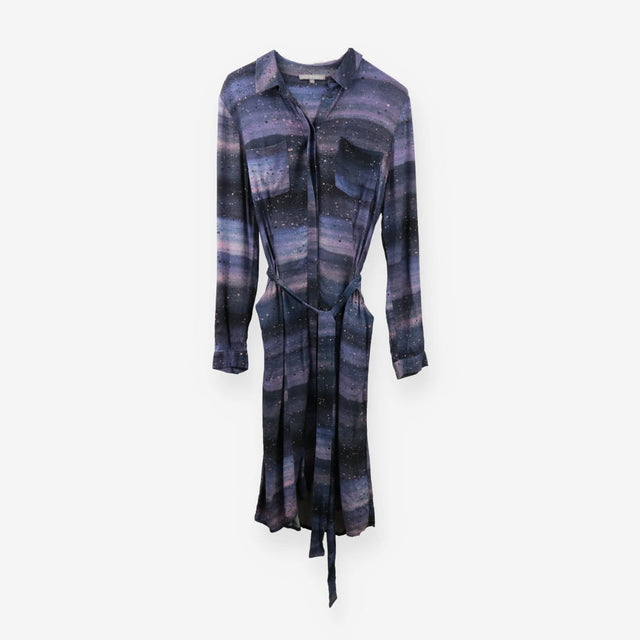 Galaxy Paint Splatter Print Shirt Dress