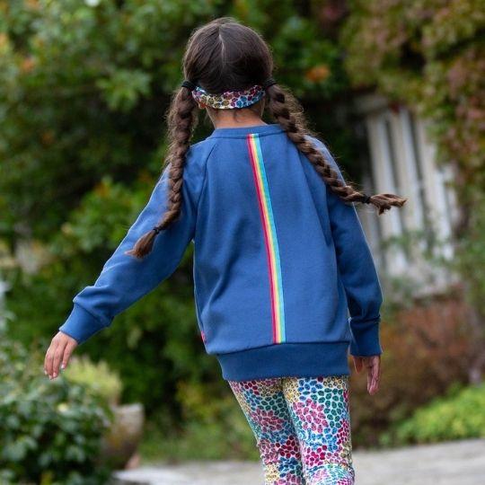 Rainbow stripe zippy