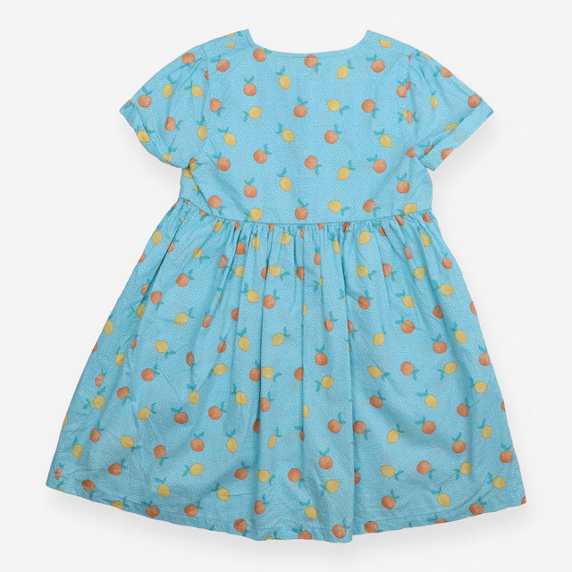 Dress Short Sleeve Blue Oranges and Lemons