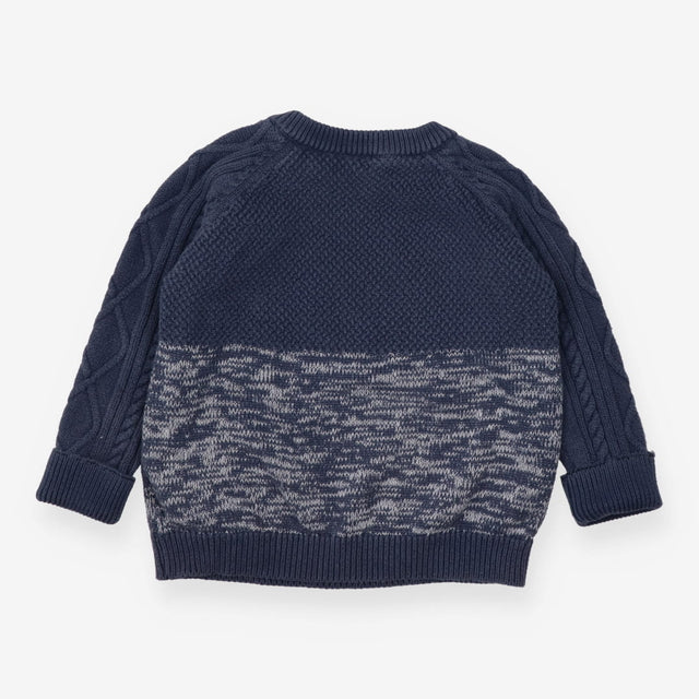 Blue Knit Cat Sweater