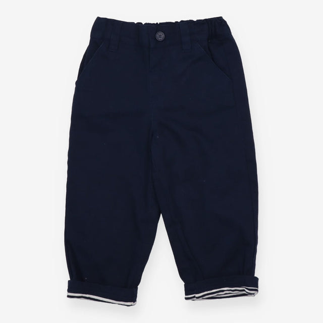 Navy Stripe Lined Chino Trousers