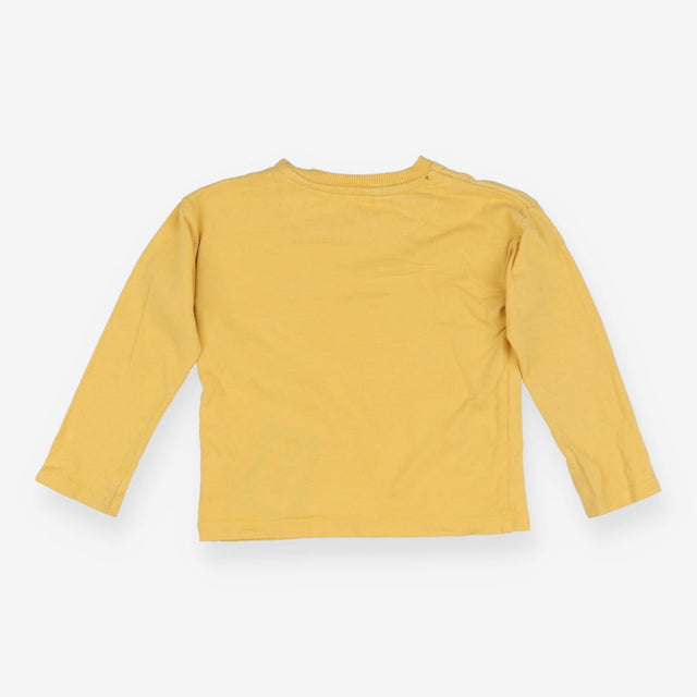 T-Shirt Long Sleeved Yellow with Shoulder Buttons
