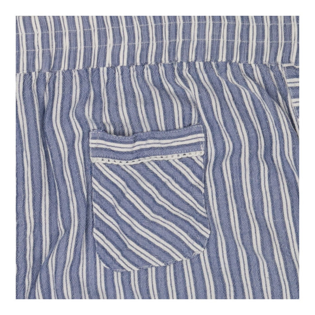 Pyjama Bottoms Cuffed Blue and White Stripe