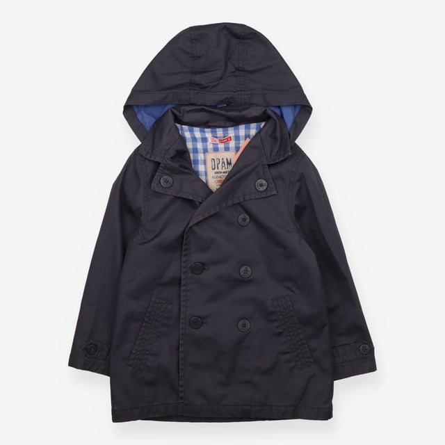 Coat grey hooded