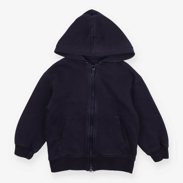 Dark navy basic zip up hoodie