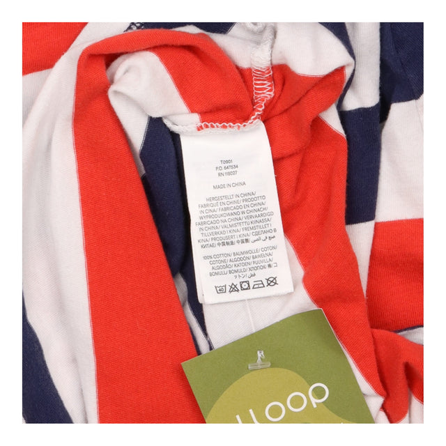 Top Striped Red Navy White Cotton Long Sleeve