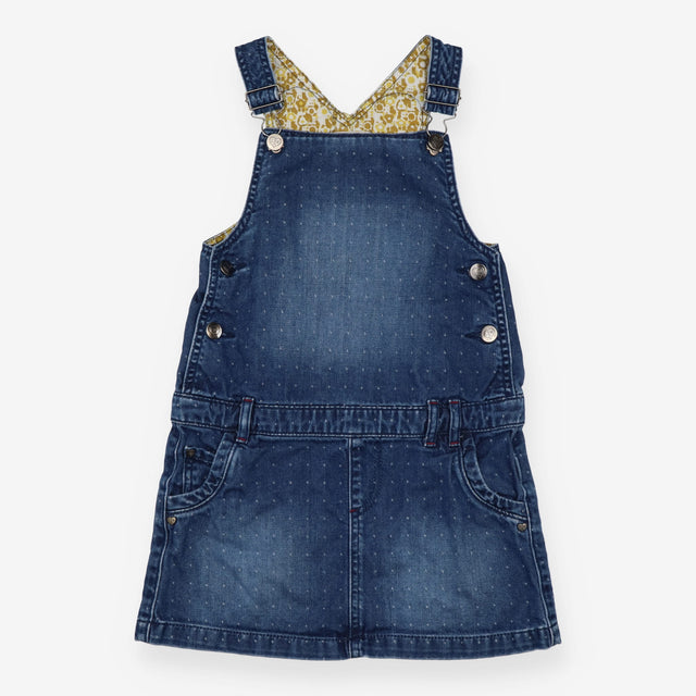 Pinafore denim white speck