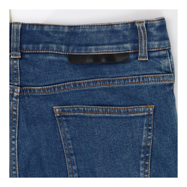 Ruched Front Jeans - Straight Leg Vintage Blue