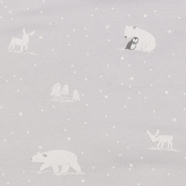 Blanket and hat set grey artic animals