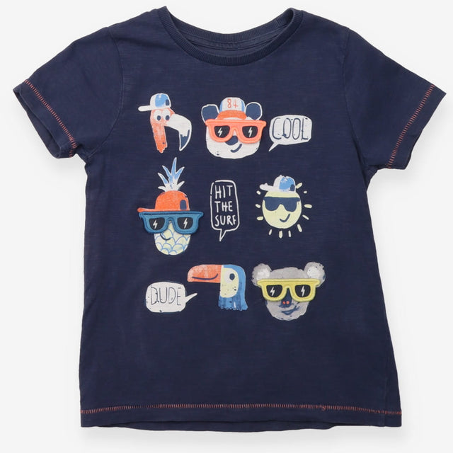 T-shirt navy animals with sunglasses