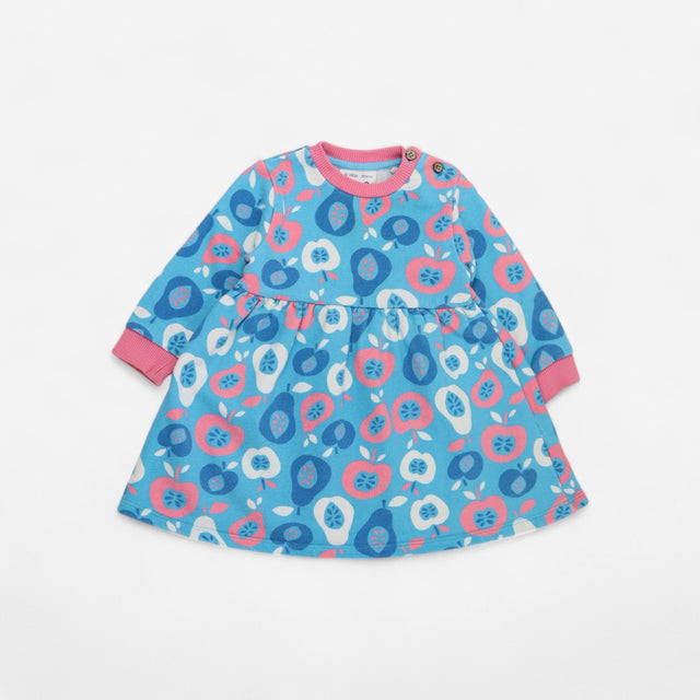 Blue Apple and Pears Jersey Dress