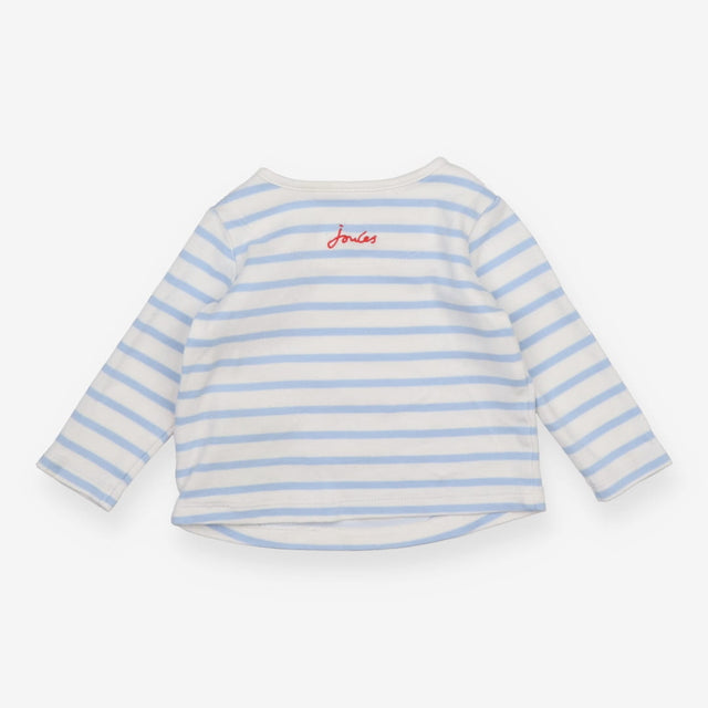 Blue Striped Firetruck Long Sleeve