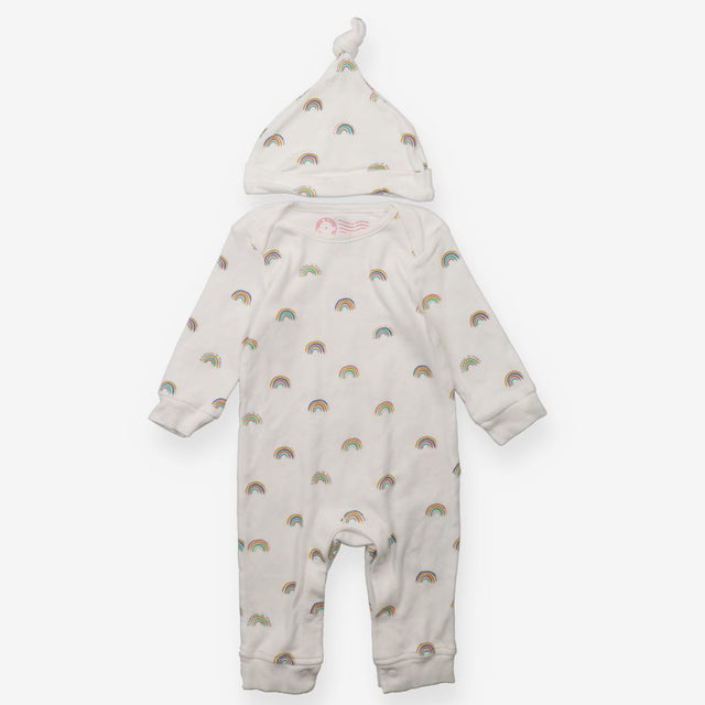 From Babies With Love Sleepsuit and Hat Rainbows