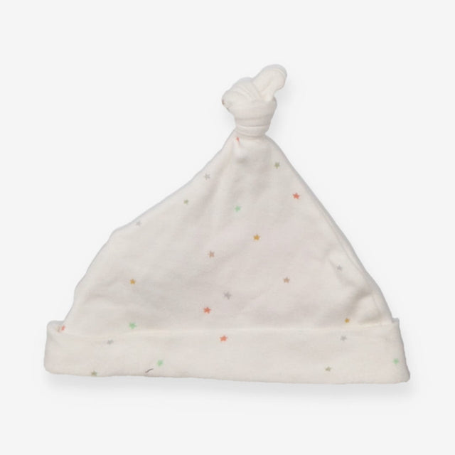 Baby hat white bee stars