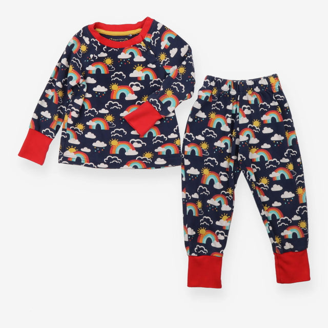 Pyjamas navy rainbow cloud sun