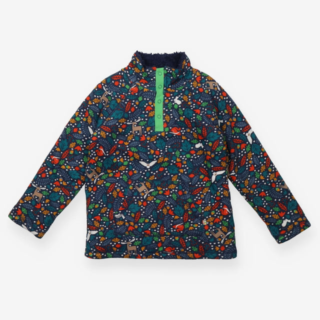 Snuggle Fleece navy wild woodland