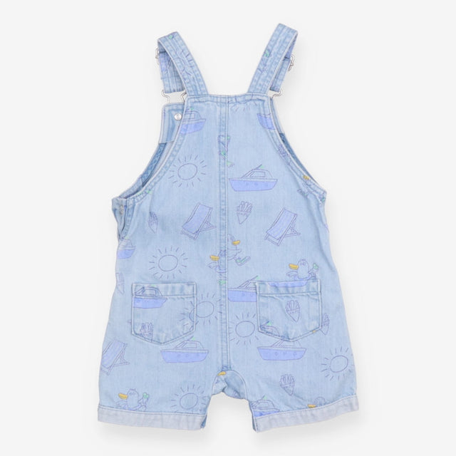 Dungarees Shortie Denim Seaside Appliques
